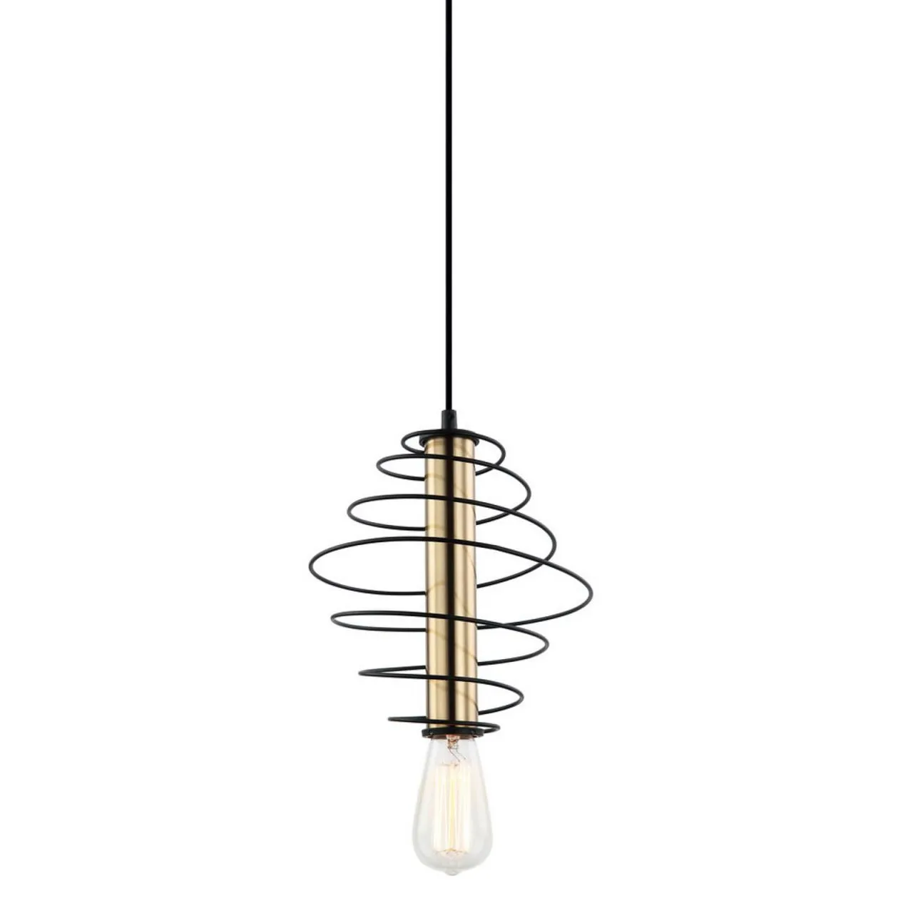Mirren, nowoczesna lampa wisząca, brązowo czarna, E27, MDM-3932/1 BK+BRO